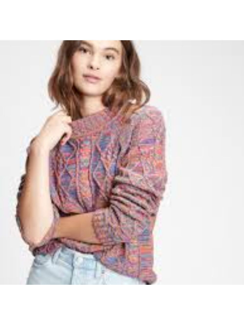Gap Candycore Confetti Rainbow Cable Knit Sweater Maternity. Size M